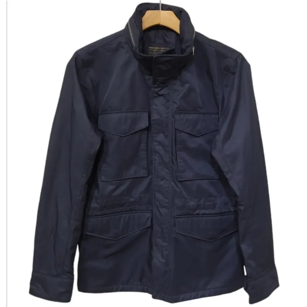 Abercrombie & Fitch Men's M Navy Technical Utility Field Jacket Hooded Outdoor